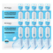 10pcs BIOAQUA Snail Collagen Hyaluronic Acid Face Mask skincare Moisturizing Anti Wrinkle Whitening Facial Masks Face Skin Care-Health Wisdom™