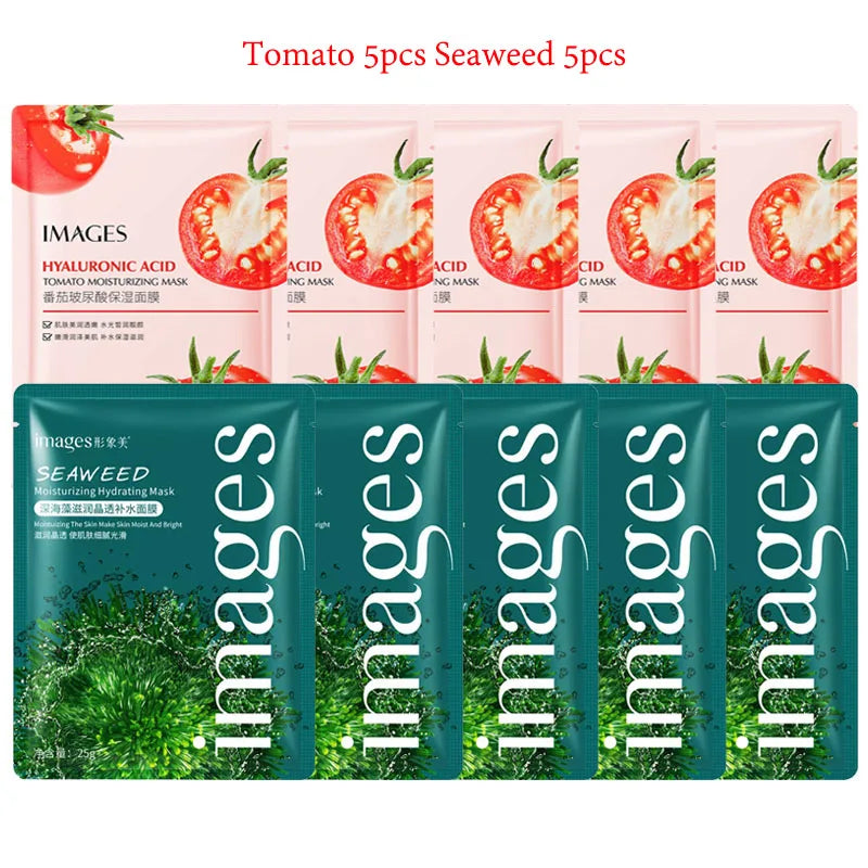10pcs BIOAQUA Snail Hyaluronic Acid Face Mask Moisturizing Soothing Anti-aging skincare Facial Mask Sheet Masks Korean Skin Care-Health Wisdom™