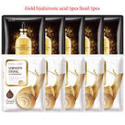 10pcs BIOAQUA Snail Hyaluronic Acid Face Mask Moisturizing Soothing Anti-aging skincare Facial Mask Sheet Masks Korean Skin Care-Health Wisdom™