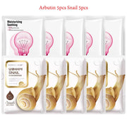 10pcs BIOAQUA Snail Hyaluronic Acid Face Mask Moisturizing Soothing Anti-aging skincare Facial Mask Sheet Masks Korean Skin Care-Health Wisdom™