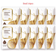 10pcs BIOAQUA Snail Hyaluronic Acid Face Mask Moisturizing Soothing Anti-aging skincare Facial Mask Sheet Masks Korean Skin Care-Health Wisdom™