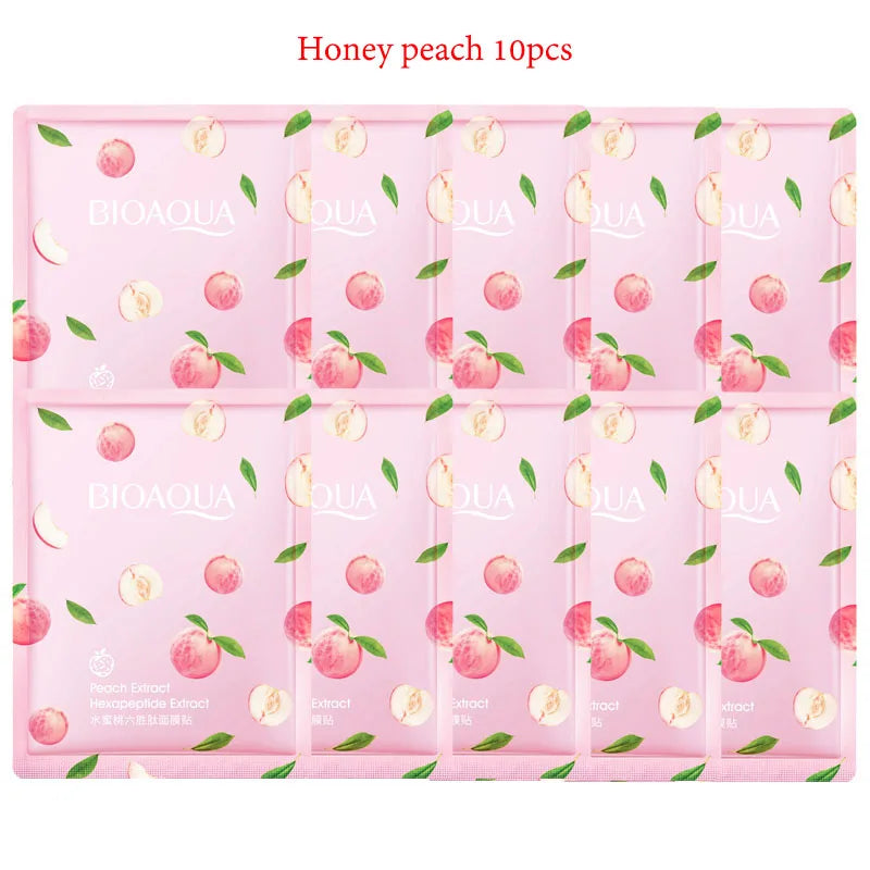 10pcs BIOAQUA Snail Hyaluronic Acid Face Mask Moisturizing Soothing Anti-aging skincare Facial Mask Sheet Masks Korean Skin Care-Health Wisdom™