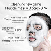 10pcs Black Sea Salt Moisturizing Bubble Facial Mask Deep Cleansing Oil Control Shrink Pore Skin Care Face Mask Black Masks-Health Wisdom™