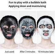 10pcs Black Sea Salt Moisturizing Bubble Facial Mask Deep Cleansing Oil Control Shrink Pore Skin Care Face Mask Black Masks-Health Wisdom™