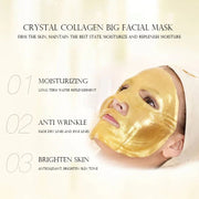 10pcs Crystal Collagen Gold Face Masks Beauty Skin Care Big Mask Anti-aging Hydrating Moisturizing Facial Mask for Face Care-Health Wisdom™