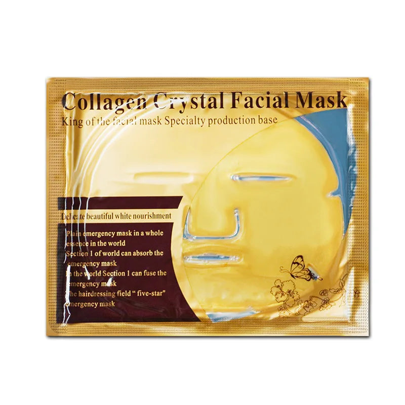 10pcs Crystal Collagen Gold Face Masks Beauty Skin Care Big Mask Anti-aging Hydrating Moisturizing Facial Mask for Face Care-Health Wisdom™