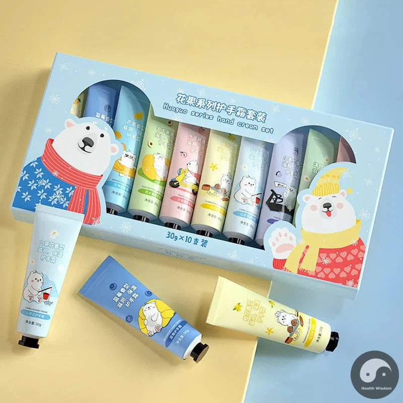 10pcs Fruit Flower Hand Cream Sets Sakura Avocado Chamomile Hand Creams Moisturizing Anti Wrinkle Hands Skin Care Products-Health Wisdom™
