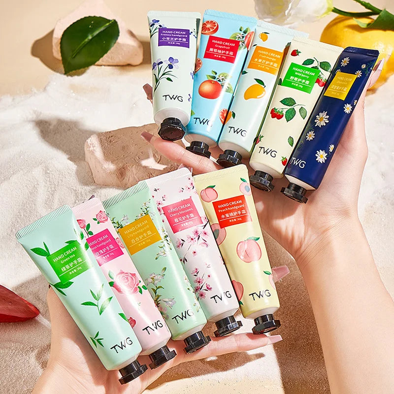 10pcs Fruit Fragrant Hand Cream Moisturizing handcream Anti Wrinkle Hydrating Nourishing Hand Creams Hands Skin Care Products-Health Wisdom™