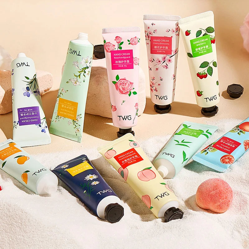 10pcs Fruit Fragrant Hand Cream Moisturizing handcream Anti Wrinkle Hydrating Nourishing Hand Creams Hands Skin Care Products-Health Wisdom™