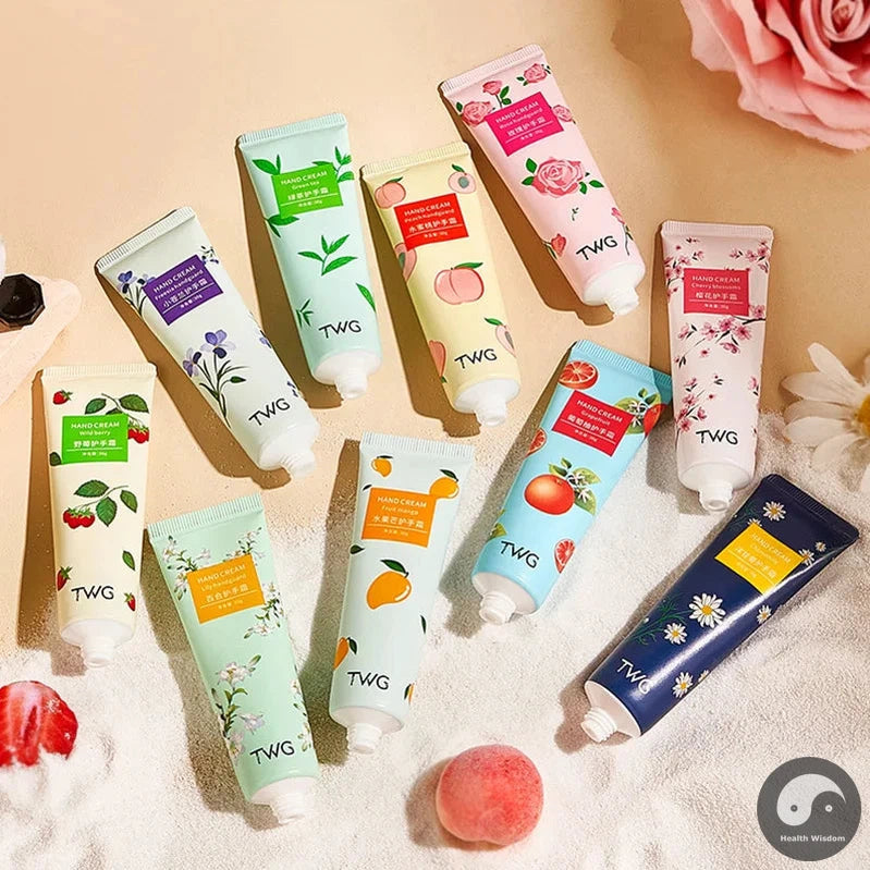 10pcs Fruit Fragrant Hand Cream Moisturizing handcream Anti Wrinkle Hydrating Nourishing Hand Creams Hands Skin Care Products-Health Wisdom™