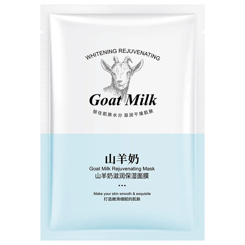 10pcs Goat Milk Face Mask Moisturizing Improve Dry Skin Facial Care Whitening Face Sheet Mask Facial Masks For Beauty Skincare-Health Wisdom™
