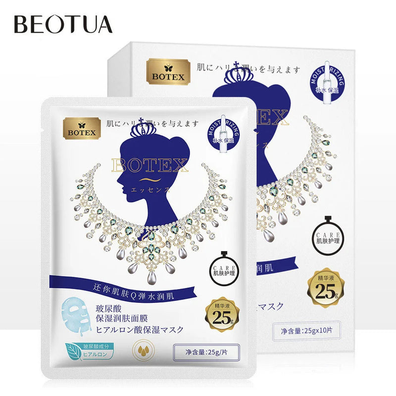 10pcs Hyaluronic Acid Face Mask Moisturizing Refreshing Anti-wrinkle Anti-aging Facial Masks Face Sheet Mask Korean Skin Care-Health Wisdom™