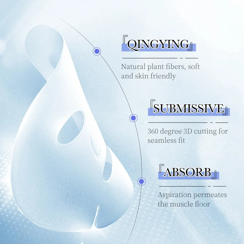 10pcs Hyaluronic Acid Facial Masks Face skincare Firming Moisturizing Anti Wrinkle Whitening Face Mask Facial Skin Care Products-Health Wisdom™