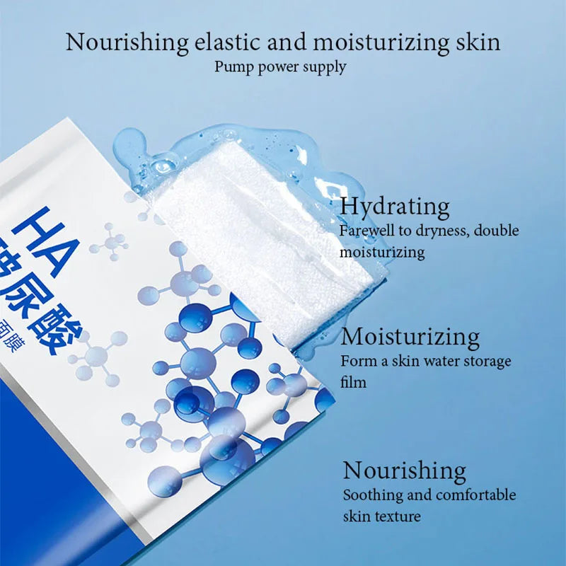 10pcs Hyaluronic Acid Facial Masks Whitening Anti Wrinkle Moisturizing skincare Face Mask Sheet Masks Skin Care Products-Health Wisdom™