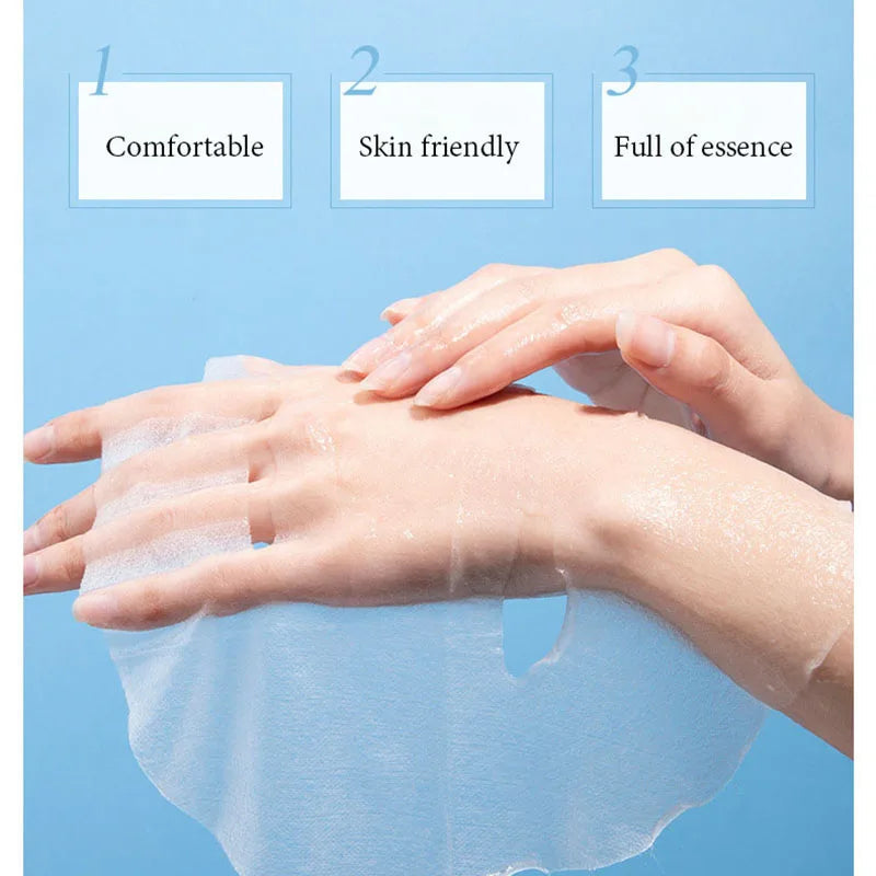 10pcs Hyaluronic Acid Facial Masks Whitening Anti Wrinkle Moisturizing skincare Face Mask Sheet Masks Skin Care Products-Health Wisdom™