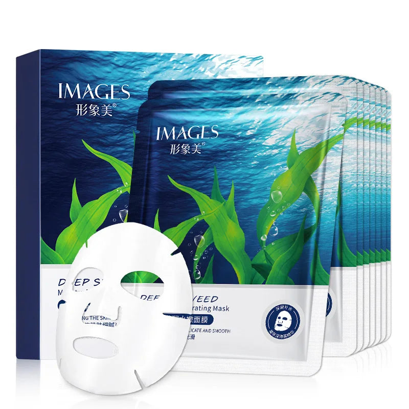 10pcs IMAGES Seaweed Moisturizing Face Mask Facial Skin Care Brightening Hydrating Facials Masks Beauty Face skincare Products-Health Wisdom™