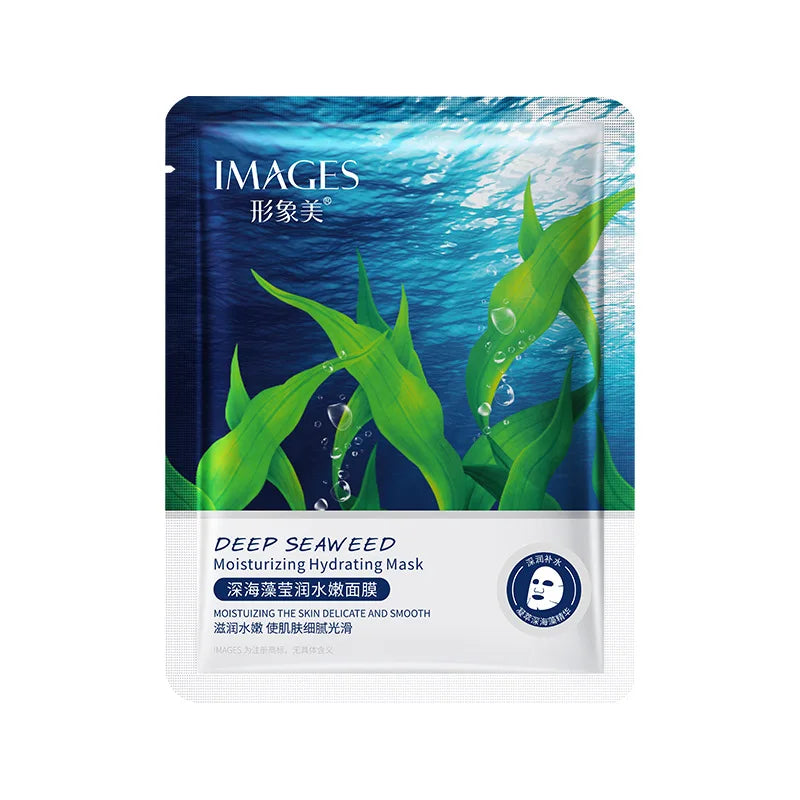 10pcs IMAGES Seaweed Moisturizing Face Mask Facial Skin Care Brightening Hydrating Facials Masks Beauty Face skincare Products-Health Wisdom™