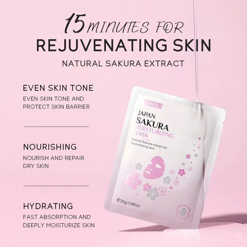 10pcs LAIKOU Sakura Face Mask skincare Moisturizing Anti-Aging Nourishing Facial Masks Sheet Mask Face Skin Care Products-Health Wisdom™