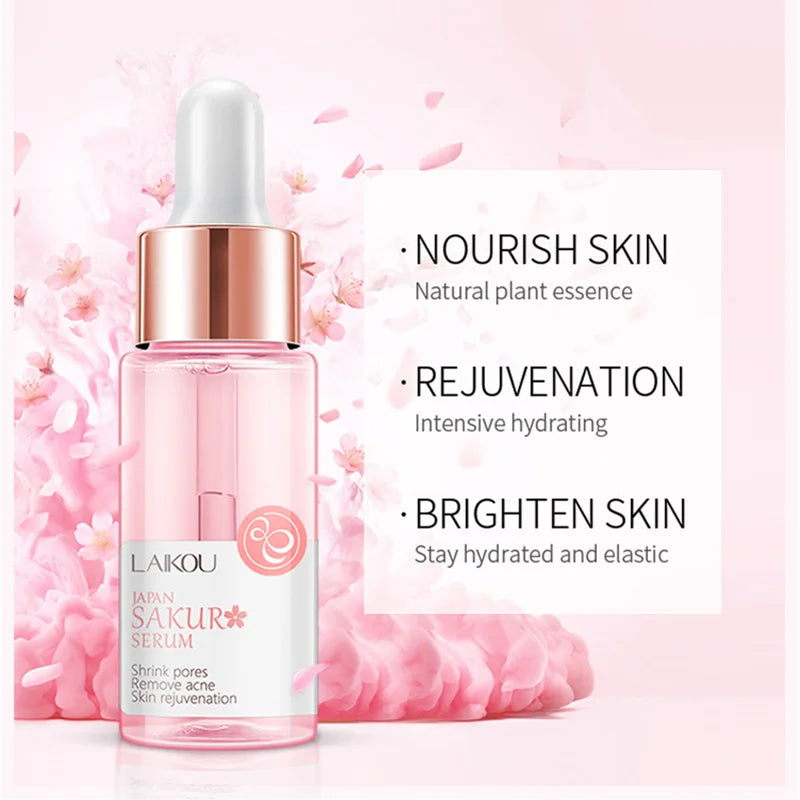 10pcs LAIKOU Sakura Serum Vitamin C Facial Essence Moisturizing Hydrating Anti-Aging Anti Wrinkle Face Serum Skin Care Products-Health Wisdom™