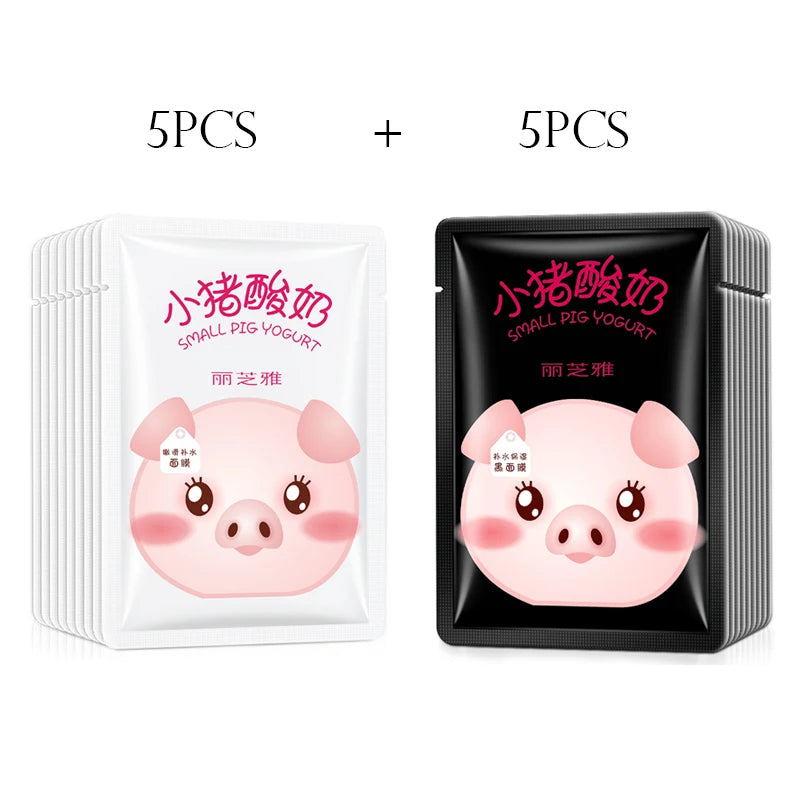 10pcs Little Pig Yogurt Facial Mask Skin Care Moisturizing Oil Control Blackhead Remover Masks Beauty Hydrating Face Mask-Health Wisdom™