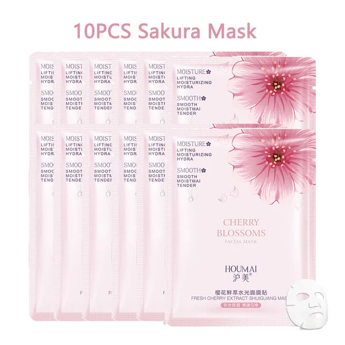 10pcs Sheet Mask Skin Care Plant Facial Mask Moisturizing Oil Control Face Care Masks Shrink Pores Beauty Health Face Patches-Health Wisdom™