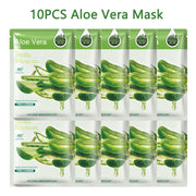 10pcs Sheet Mask Skin Care Plant Facial Mask Moisturizing Oil Control Face Care Masks Shrink Pores Beauty Health Face Patches-Health Wisdom™