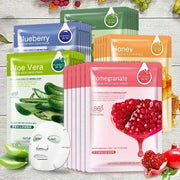10pcs Sheet Mask Skin Care Plant Facial Mask Moisturizing Oil Control Face Care Masks Shrink Pores Beauty Health Face Patches-Health Wisdom™