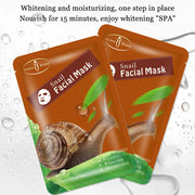 10pcs Snail Essence Facial Masks Face Care Masks Moisturizing Brightens Skin Anti-wrinkle Whitening Face Sheet Mask for Beauty-Health Wisdom™