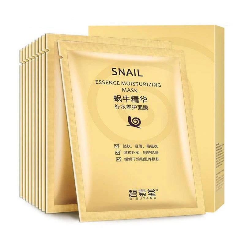 10pcs Snail Hyaluronic Acid Face Masks Korean Skincare Face Sheet Mask Moisturizing Facial Masks Korean Skin Care Products-Health Wisdom™