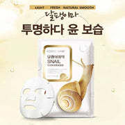 10pcs Snail Moisturizing Face Mask Replenishment Oil Control Anti Acne Tender Sheet Masks Facial Mask Skin Care Korean Cosmetics-Health Wisdom™