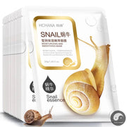 10pcs Snail Moisturizing Face Mask Replenishment Oil Control Anti Acne Tender Sheet Masks Facial Mask Skin Care Korean Cosmetics-Health Wisdom™