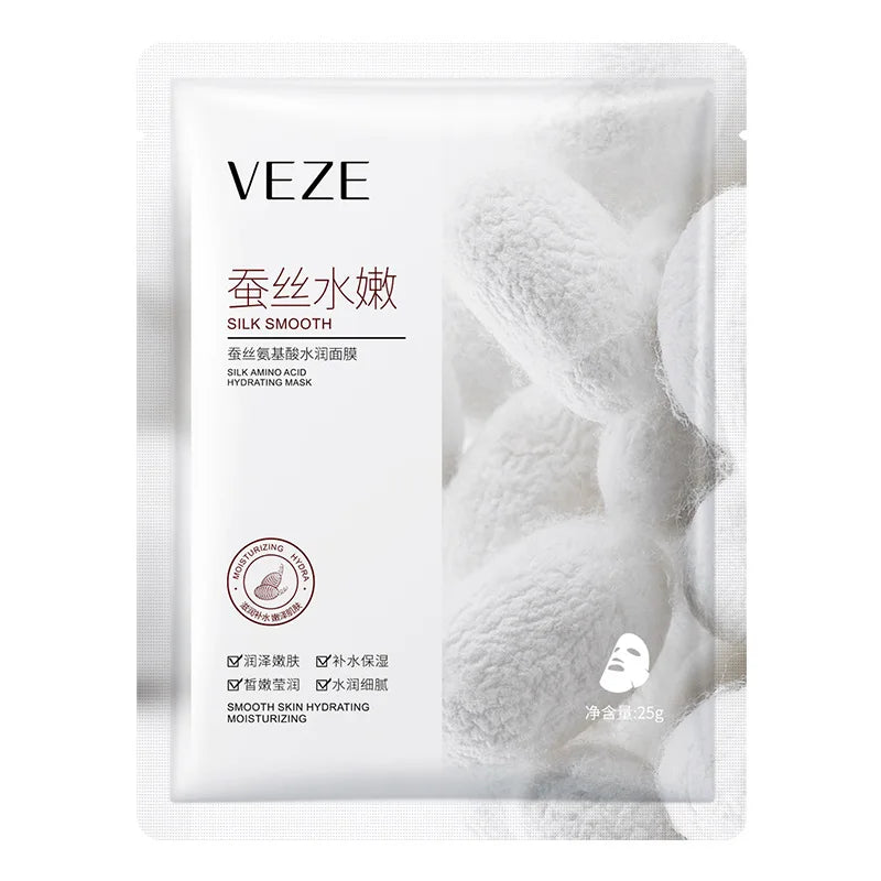 10pcs VENZEN Hyaluronic Acid Face Mask Moisturizing Seaweed Face Sheet Mask Anti Wrinkle Snail Facial Masks Skin Care Products-Health Wisdom™