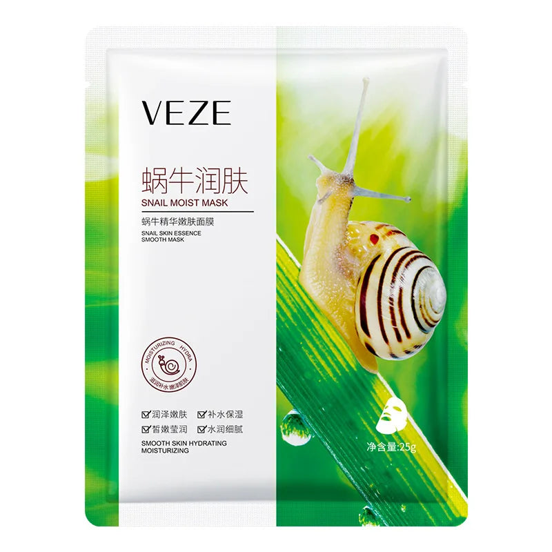 10pcs VENZEN Hyaluronic Acid Face Mask Moisturizing Seaweed Face Sheet Mask Anti Wrinkle Snail Facial Masks Skin Care Products-Health Wisdom™