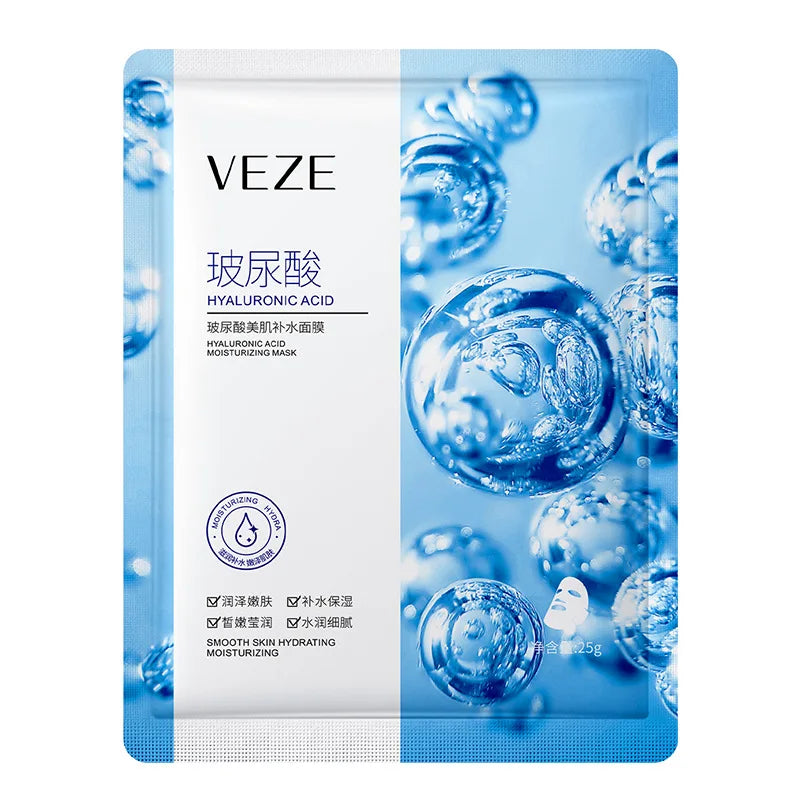 10pcs VENZEN Hyaluronic Acid Face Mask Moisturizing Seaweed Face Sheet Mask Anti Wrinkle Snail Facial Masks Skin Care Products-Health Wisdom™