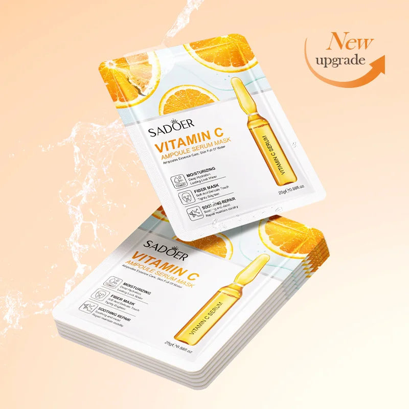 10pcs Vitamin C Face Mask Facial skincare Moisturizing Firming Anti Wrinkle Whitening Facial Masks Face Skin Care Products-Health Wisdom™