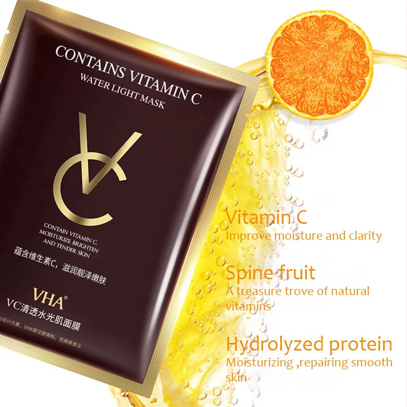 10pcs Vitamin C Face Mask skincare Moisturizing Brightening Anti Wrinkle Facial Masks Face Sheet Mask Skin Care Products-Health Wisdom™