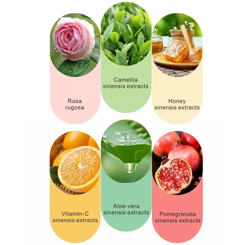 10pcs Vitamin C Facial Masks Beauty Faec Moisturizing Firming Anti-aging skincare Rose Honey Aloe Face Mask Skin Care Products-Health Wisdom™