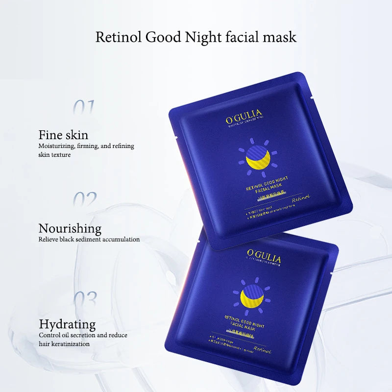 10pcs Vitamin C Retinol Facial Masks Firming Face Mask Moisturizing Anti Wrinkle Brightening Skincare Face Sheet Mask Skin Care-Health Wisdom™
