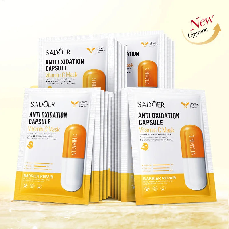 10pcs Vitamin C Whitening Facial Masks Moisturizing Hydrating skincare Anti-Aging Anti Wrinkle Face Mask Skin Care Products-Health Wisdom™