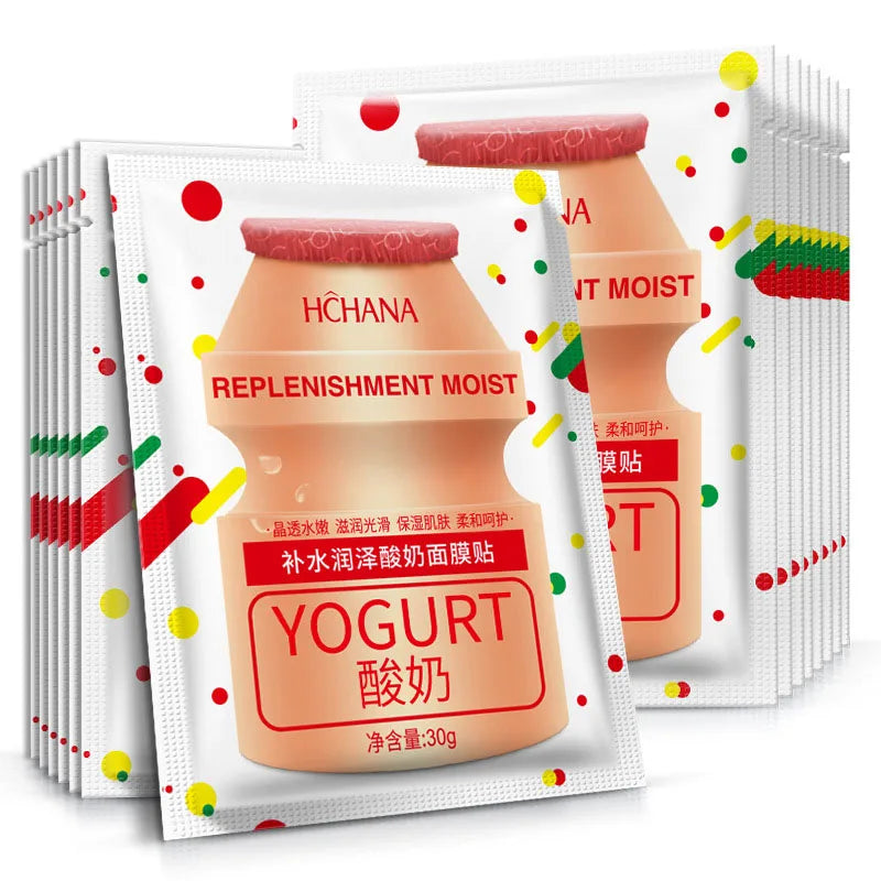 10pcs Yogurt Face Masks for Facial Care Moisturizing Improves Skin Tone Tender and Smooth Facial Mask Skin Care Sheet Masks-Health Wisdom™