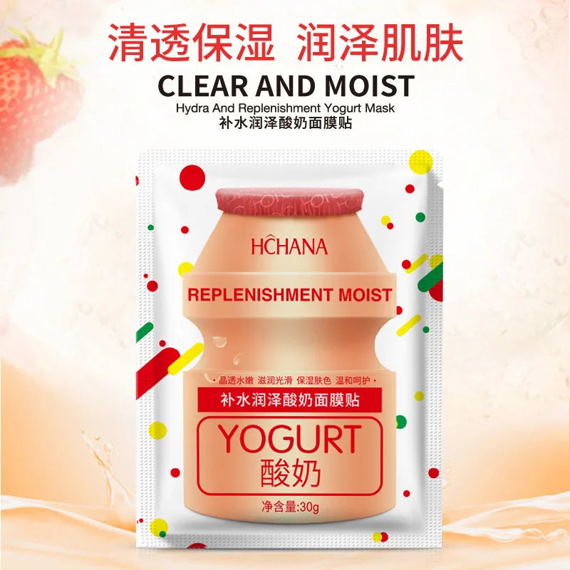 10pcs Yogurt Face Masks for Facial Care Moisturizing Improves Skin Tone Tender and Smooth Facial Mask Skin Care Sheet Masks-Health Wisdom™