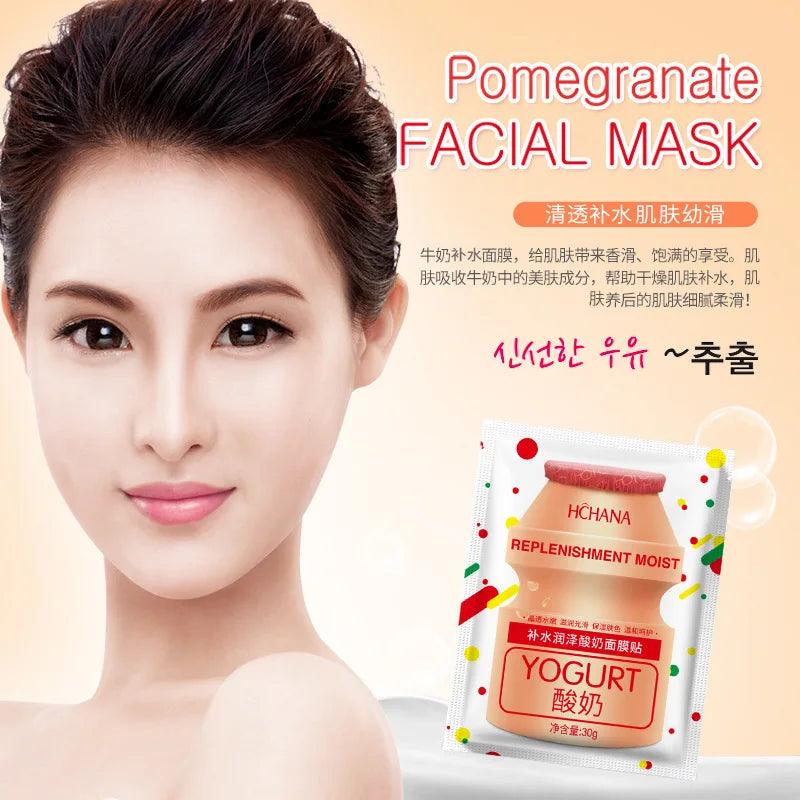 10pcs Yogurt Face Masks for Facial Care Moisturizing Improves Skin Tone Tender and Smooth Facial Mask Skin Care Sheet Masks-Health Wisdom™