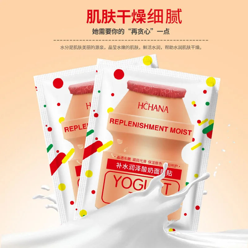 10pcs Yogurt Face Masks for Facial Care Moisturizing Improves Skin Tone Tender and Smooth Facial Mask Skin Care Sheet Masks-Health Wisdom™