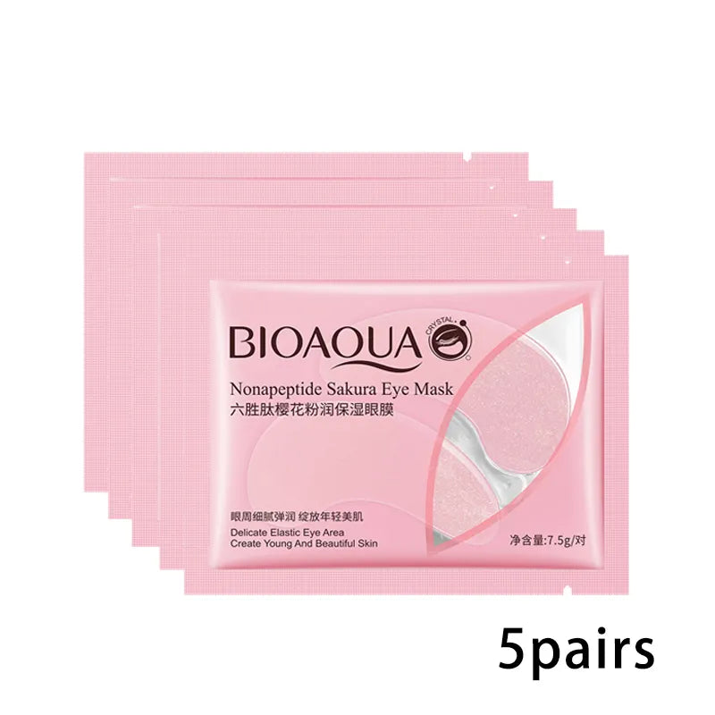 10pcs=5pair Black Collagen Eye Mask Crystal Eyelid Patch Anti Wrinkle Moisture Under Eye Dark Circle Remover Eye Pad Face Masks-Health Wisdom™