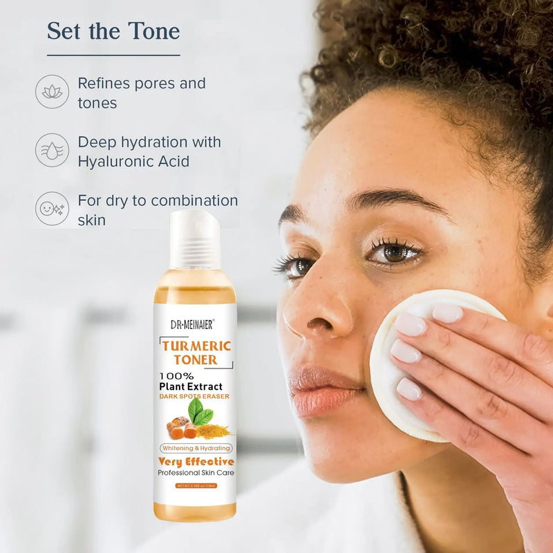 118ml Turmeric Moisturizing Toner Acne Remover Reduce Dullness & Black Spots Firming Skin Toner Essence Toner for Skin Whitening-Health Wisdom™