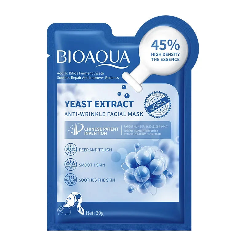 12 Pieces BIOAOUA Bifid Yeast Anti-wrinkle Facial Mask Hydrating Moisturizing Rejuvenation Mask Anti Age Skin Care-Health Wisdom™