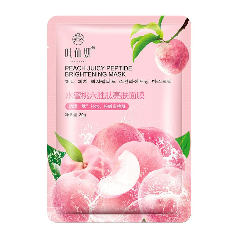 12 Pieces Blueberry Facial Masks Aloe Cucumber Peach Fresh Fruit Face Masks Sheets for Beauty Facial Acne Treatment Skin Care-Health Wisdom™