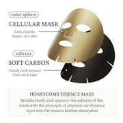 12 Pieces Golden Honeycomb Facial Mask Oil Control Moisturizing Brightening Skin Tone and Soft Skin for All Kinds Skins-Health Wisdom™