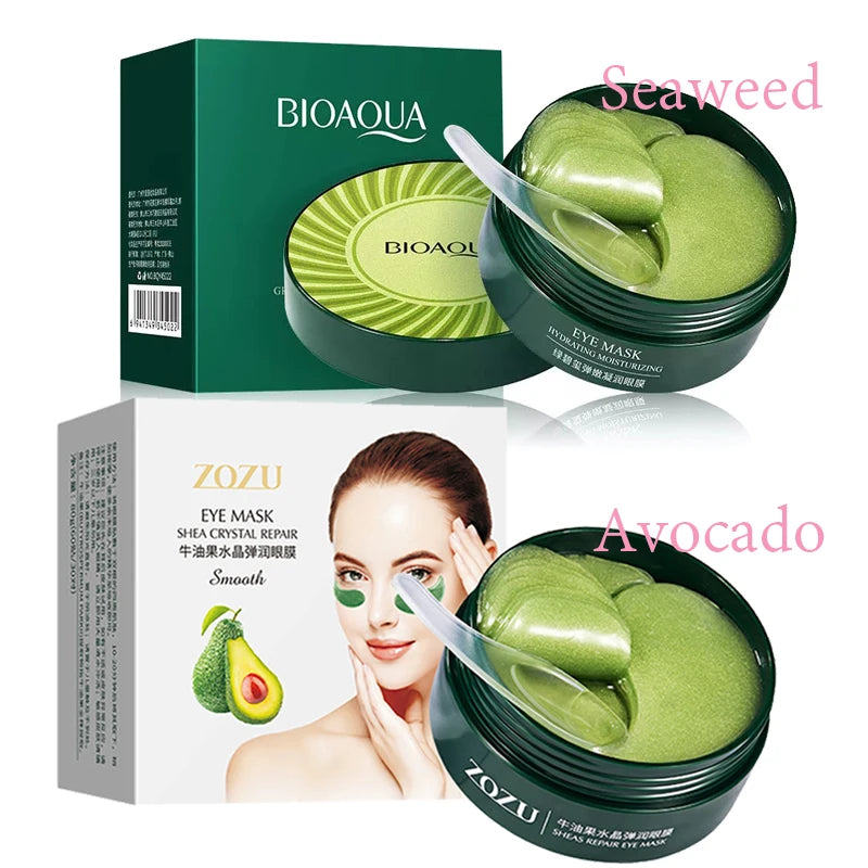 120pcs Anti Dark Circle Eye Mask Gold Collagen Avocado Seaweed Vitamin C Moisturizing Anti-wrinkle Eye Patches Korean Skin Care-Health Wisdom™