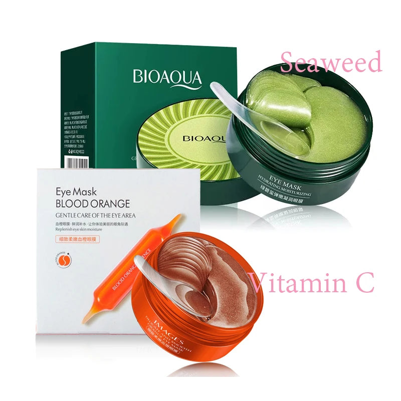 120pcs Anti Dark Circle Eye Mask Gold Collagen Avocado Seaweed Vitamin C Moisturizing Anti-wrinkle Eye Patches Korean Skin Care-Health Wisdom™